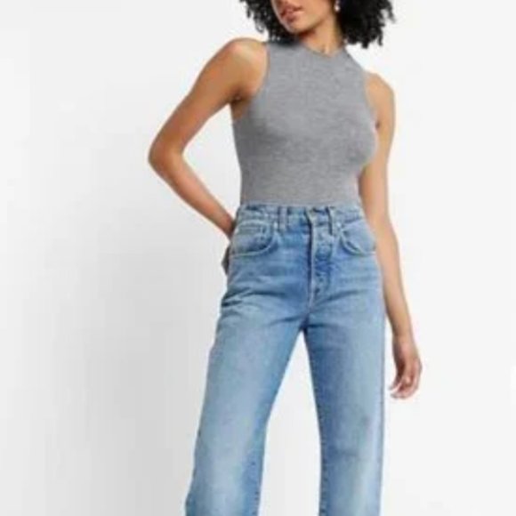 Express Ultra Soft Mock Neck Sleeveless Sweater Tank - Picture 2 of 5